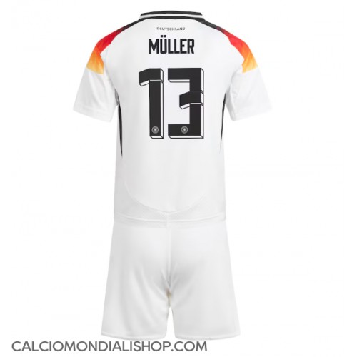 Maglie da calcio Germania Thomas Muller #13 Prima Maglia Bambino Europei 2024 Manica Corta (+ Pantaloni corti)